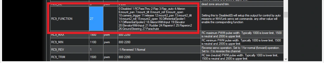 Setting output function to 27