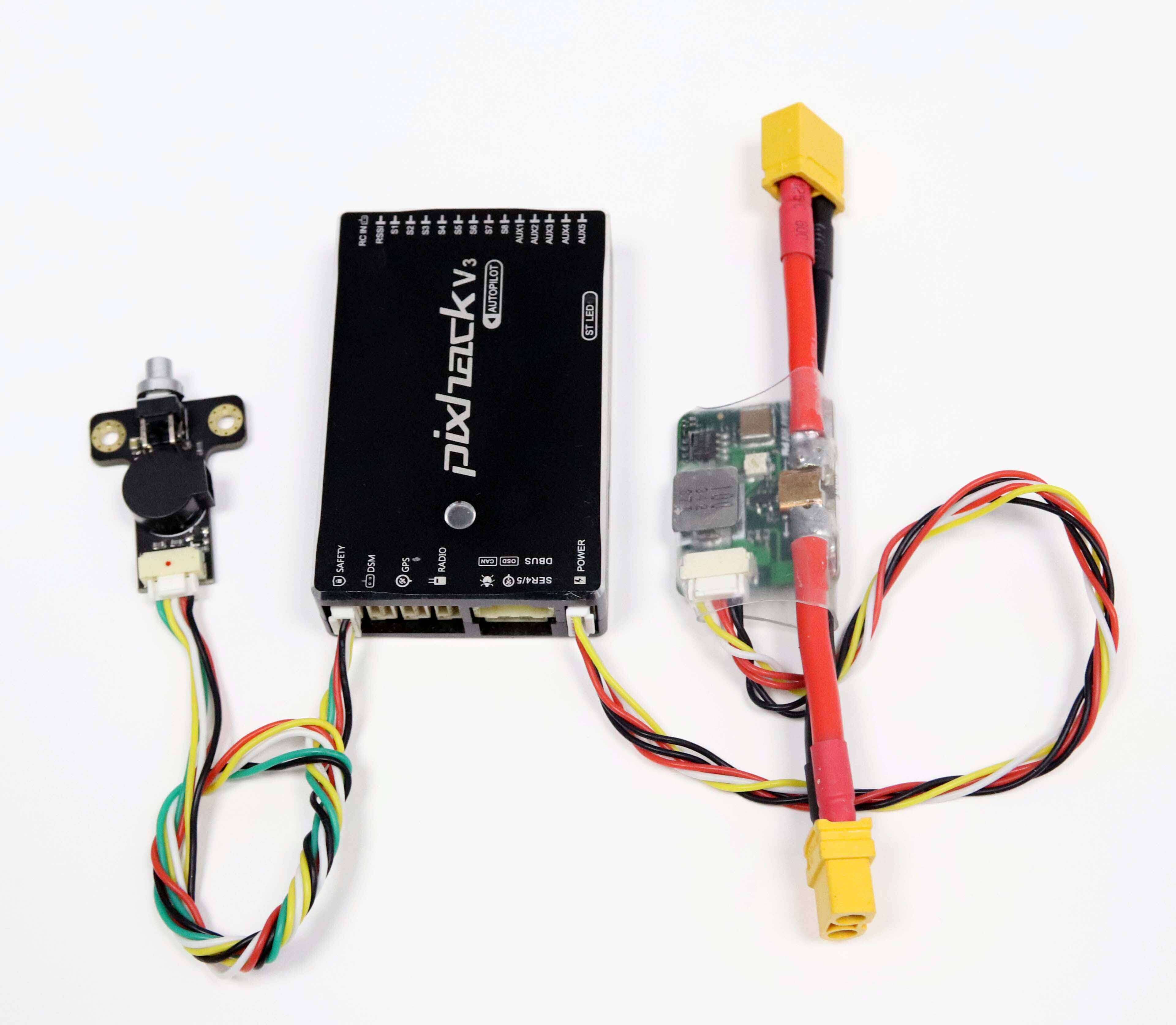 Connect buzzer and safety switch to Pixhack v3