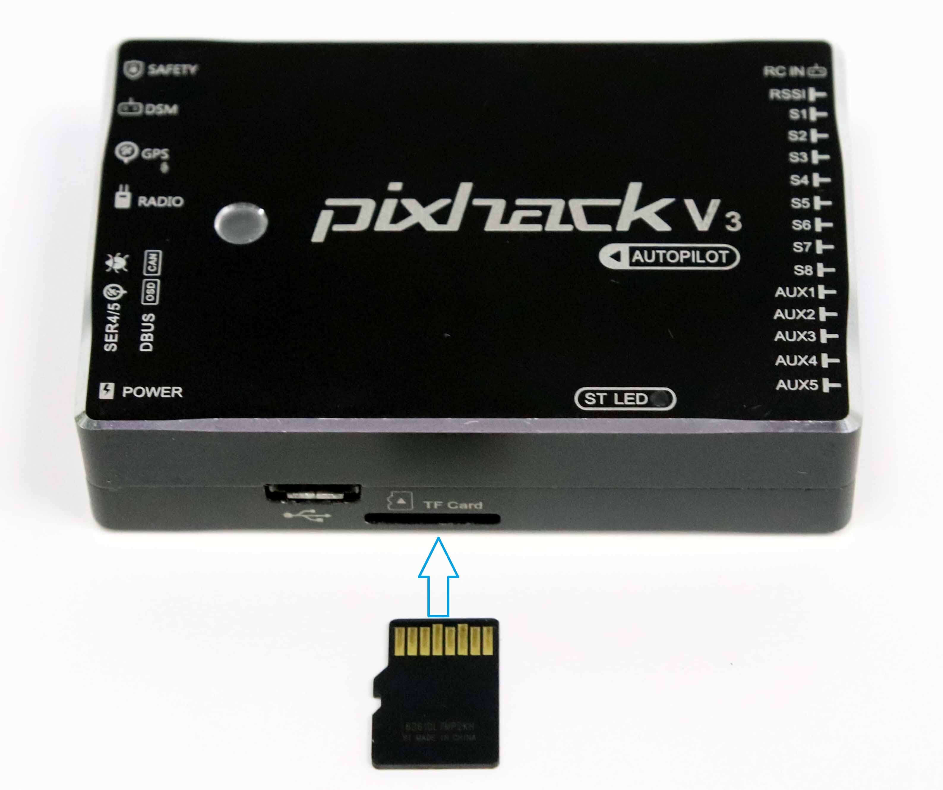 Connect sd card to Pixhack v3
